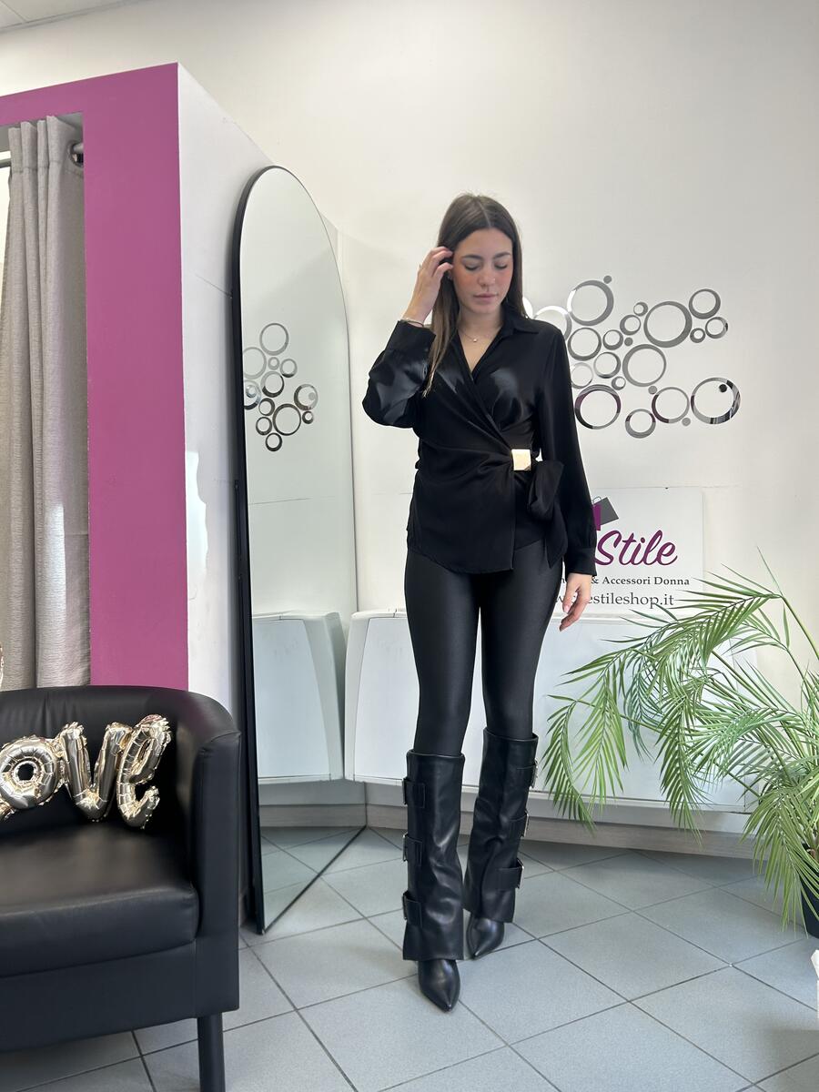 NOVITÀ Camicia a portafoglio dettaglio oro