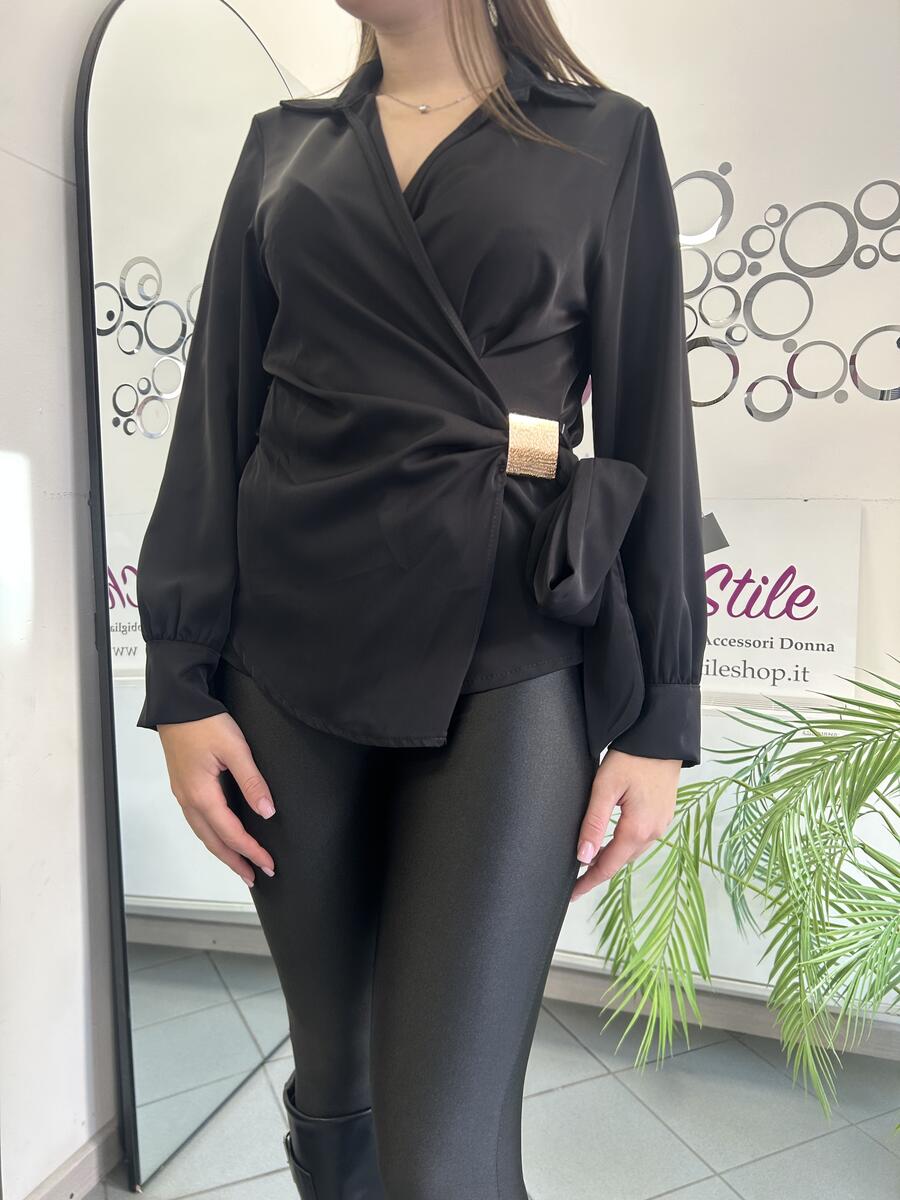 NOVITÀ Camicia a portafoglio dettaglio oro