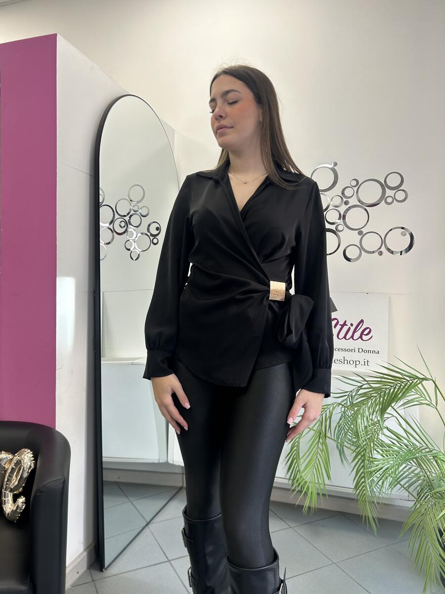 NOVITÀ Camicia a portafoglio dettaglio oro