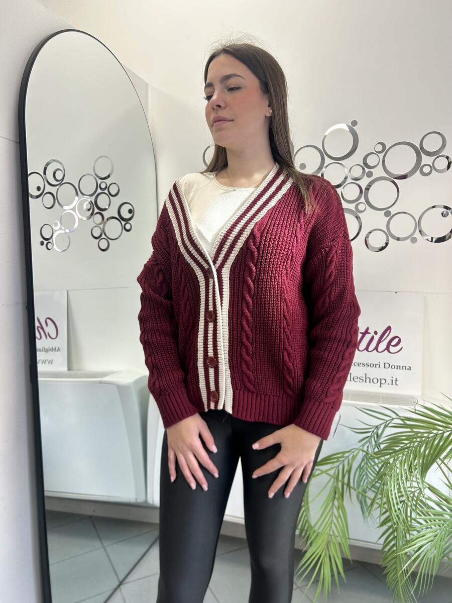 NOVITÀ Cardigan con profili a contrasto