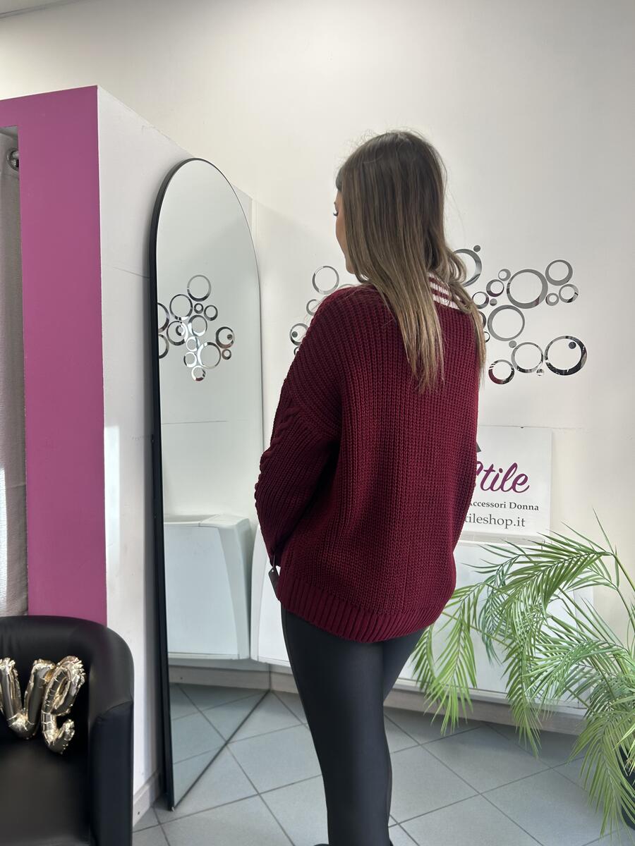 NOVITÀ Cardigan con profili a contrasto