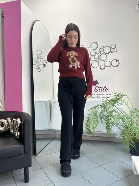 NOVITÀ Panta tuta a palazzo in maglina