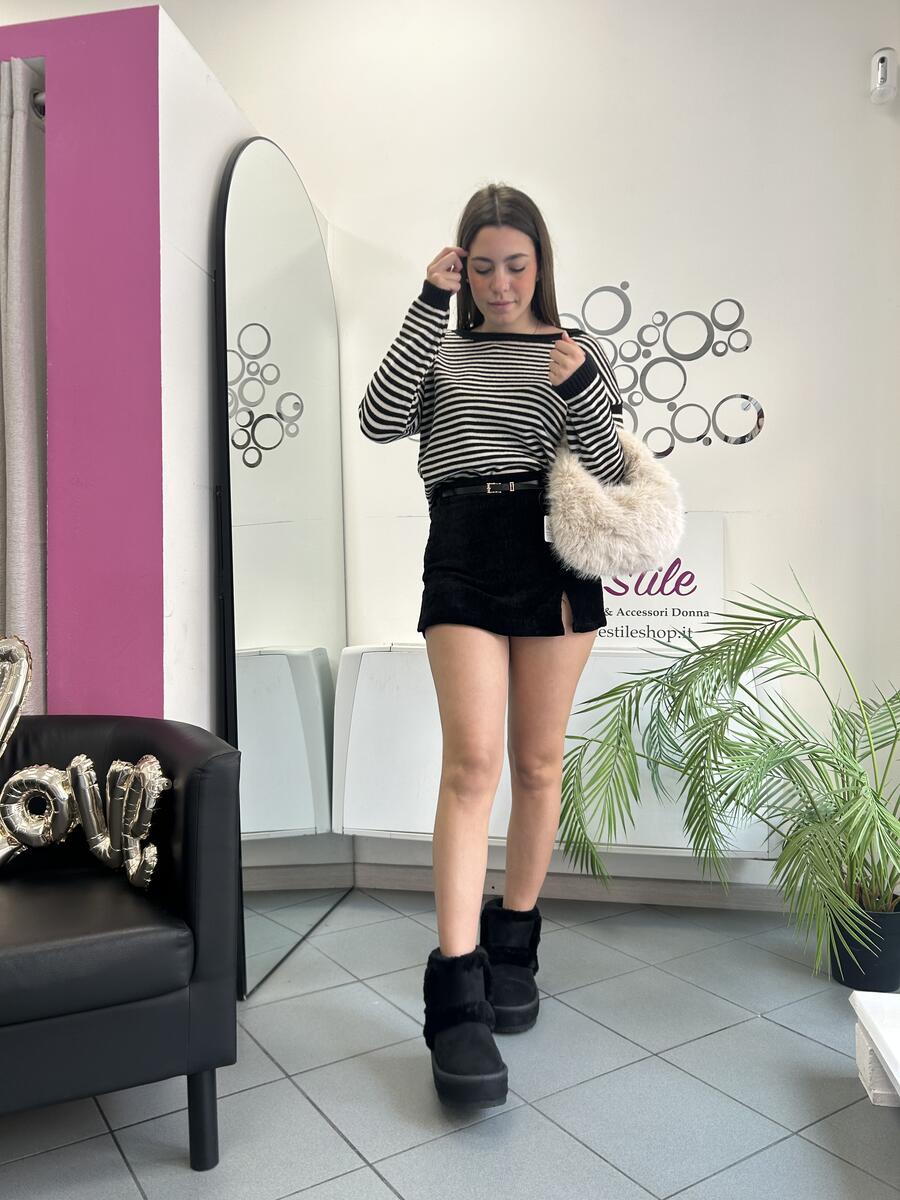 NOVITÀ Pantagonna in velluto con cinturina