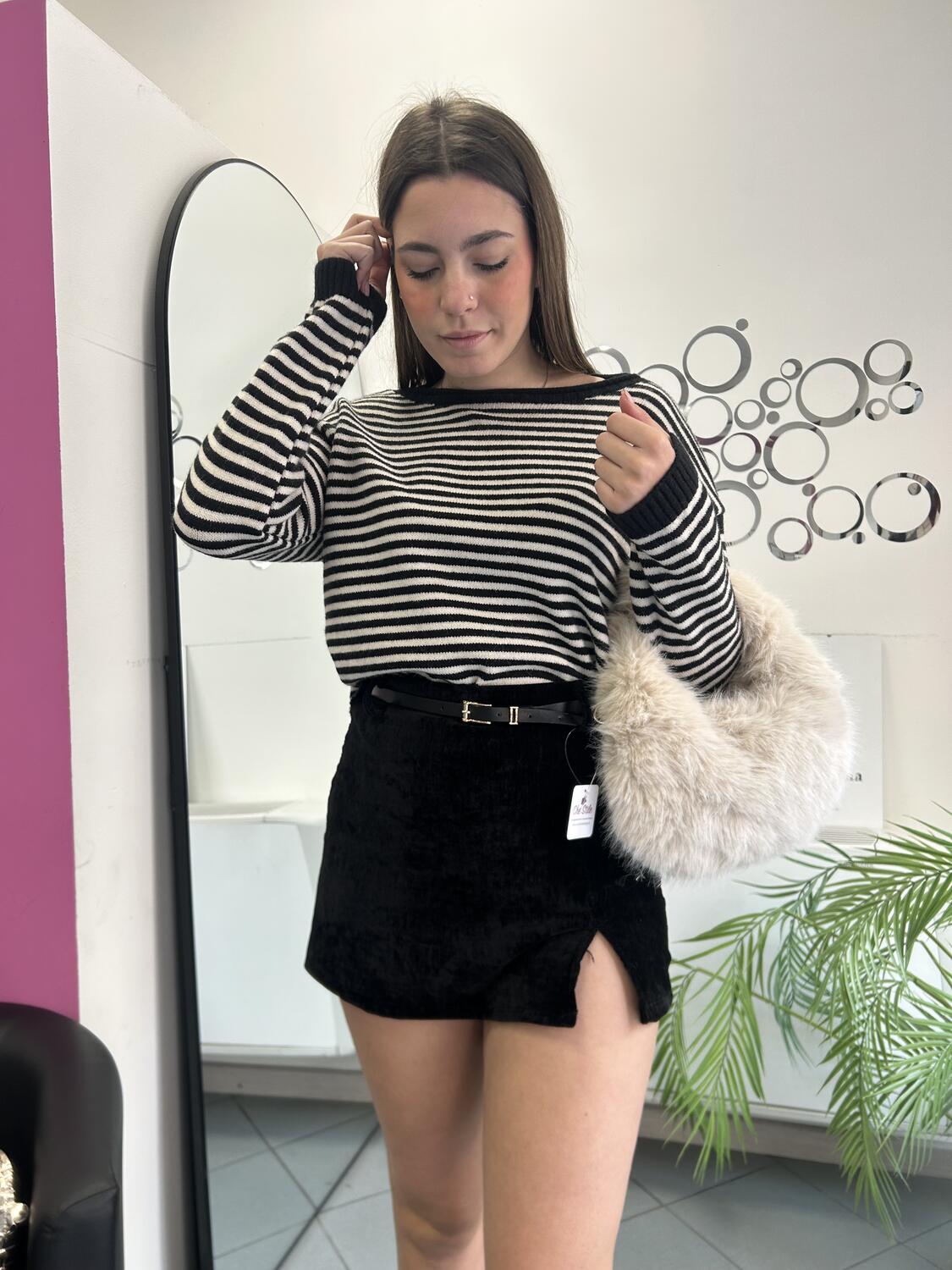 NOVITÀ Pantagonna in velluto con cinturina