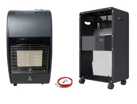 STUFA A GAS CON 3 LIVELLI DI RISCALDAMENTO 4.2KW ADATTA PER GPL / BUTANO / PROPANO, BOMBOLA DA 15Kg 46x41x75 cm CON KIT INCLUSO