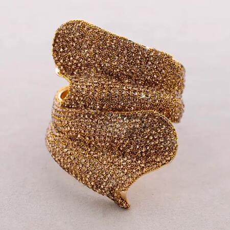 Bracciale Aperto Metallo Cristalli