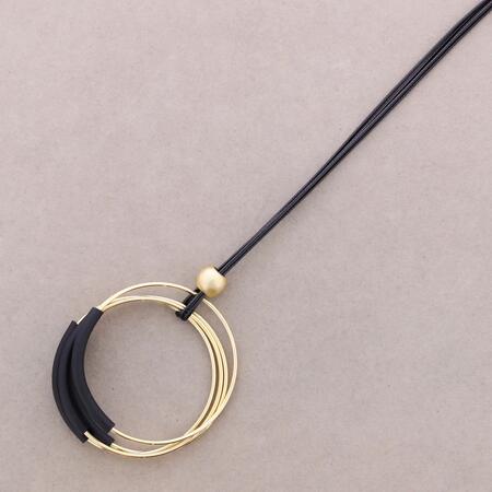 Collana Lunga Pendente Anelli Gomma