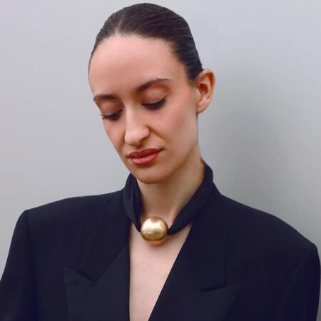 Collana Magnetica Rete Pendente Sfera Metallo