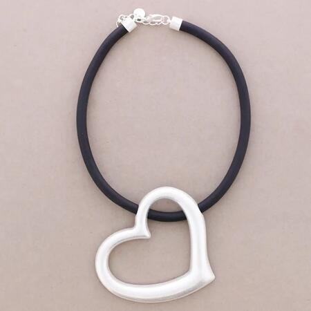 Collana Pendente Cuore Metallo