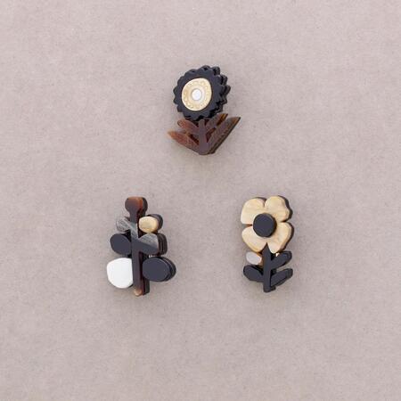 Set di Spille 3 Fiori Resina