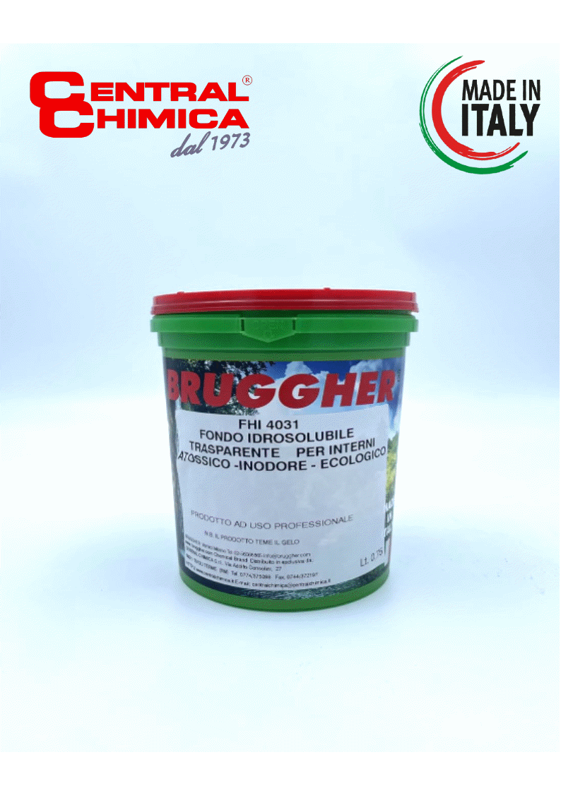 Fondo Idrosolubile Turapori per Legno all'Acqua TRASPARENTE per interni - Ml 0,75