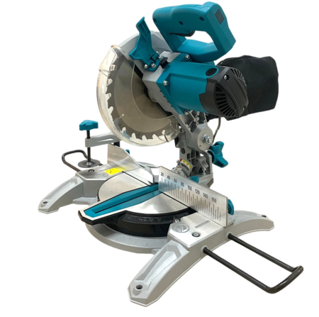Sega Troncatrice per Legno Radiale 1300W Lama Ø210mm Taglio 0-45° 5000Giri/min