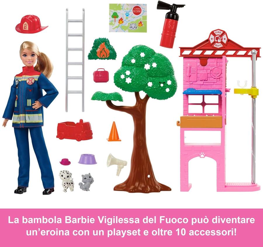 Barbie Carriere vigiliessa del fuoco - Mattel - HRG55 - 3+
