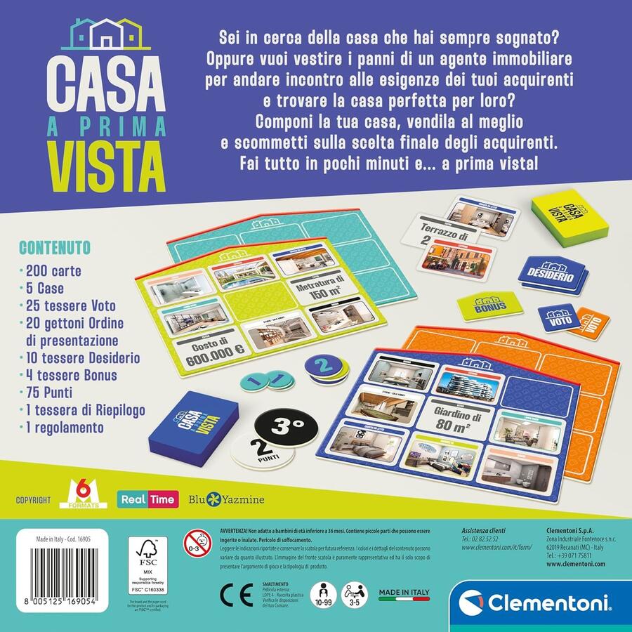 Casa a prima vista gioco da tavolo - Clementoni - 16905 - 10+