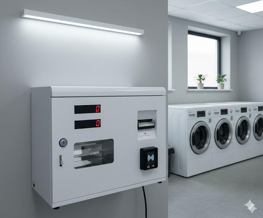 Cambiagettoni Elettronico con Lettore Banconote e POS – Cambio da €5, €10, €20, €50 in Gettoni -  modello CPOS