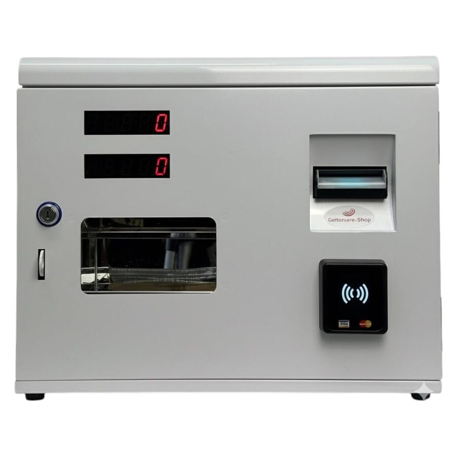 Cambiagettoni Elettronico con Lettore Banconote e POS – Cambio da €5, €10, €20, €50 in Gettoni -  modello CPOS