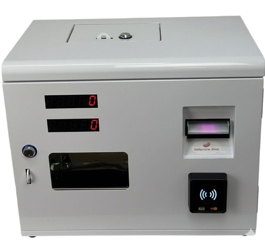 Cambiagettoni Elettronico con Lettore Banconote e POS – Cambio da €5, €10, €20, €50 in Gettoni -  modello CPOS