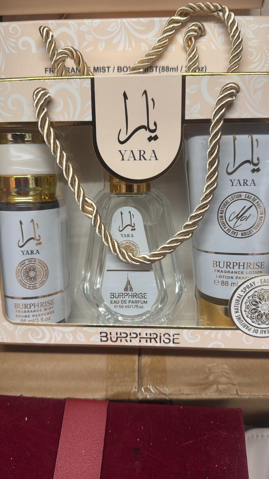 BURPHRISE SET CON BODY MIST 88 ml+EDP 50* ml+CREMA CORPO 88 ml
 [Quantità minima è di 3 pezzi]