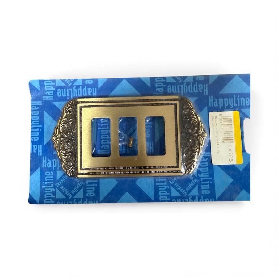 Bl Placca coprinterruttore in ottone antico satinato