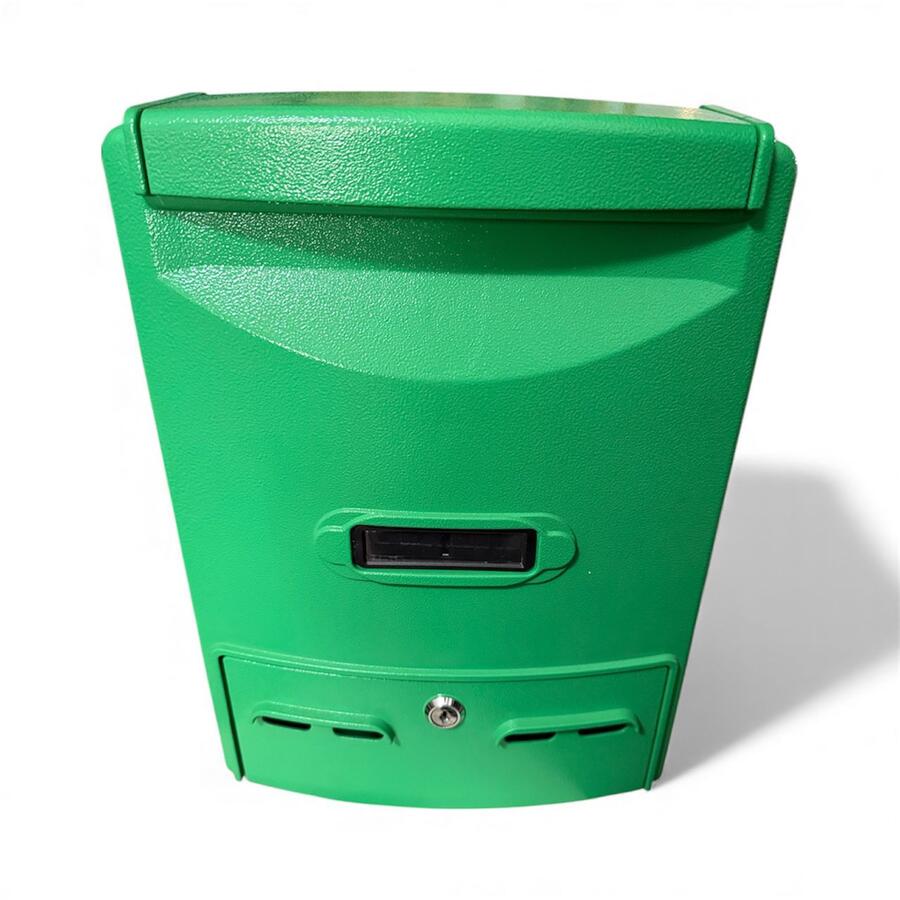 Mail box cassetta postale verde in alluminio pressofuso mod. italia 38x28x10