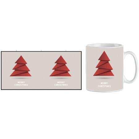 TAZZA MUG XMAS MERRY XMAS ALBERI ORIGAMI