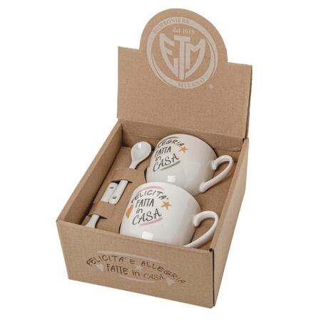 SET 2 PEZZI TAZZE CAPPUCCINO H7CM CON SCATOLA