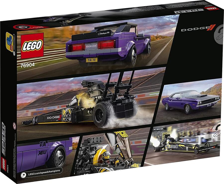 Lego Speed Champions Mopar Dodge//SRT Top Fuel Dragster (scatola leggermente rovinata) - 76904 - 8+