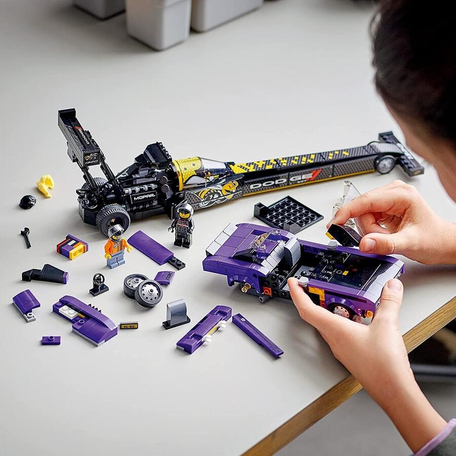 Lego Speed Champions Mopar Dodge//SRT Top Fuel Dragster (scatola leggermente rovinata) - 76904 - 8+