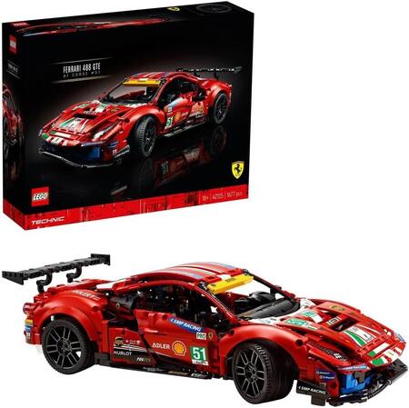 Lego Technic Ferrari 488 GTE AF CORSE # 51(scatola leggermente rovinata) - 42125 - 18+