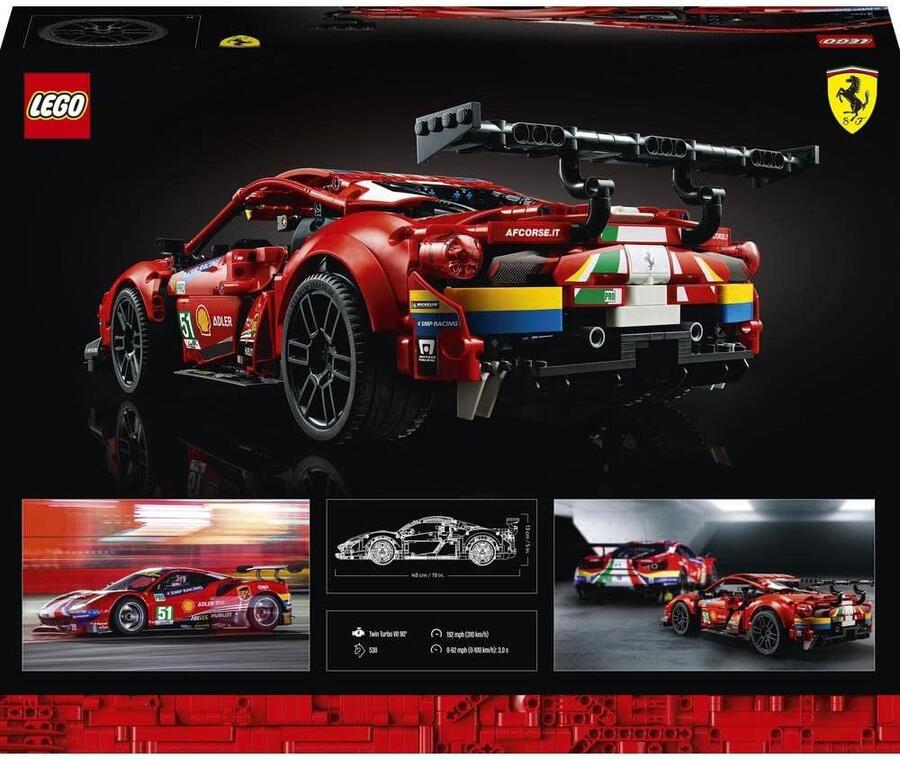 Lego Technic Ferrari 488 GTE AF CORSE # 51(scatola leggermente rovinata) - 42125 - 18+