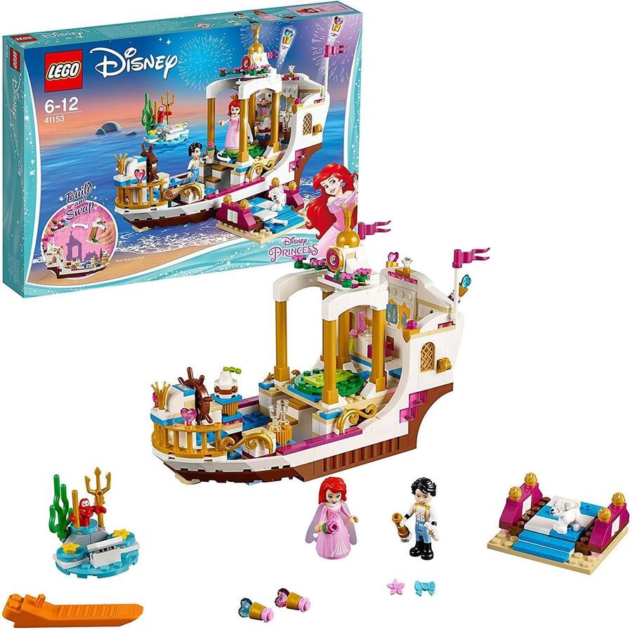 Lego Disney Princess la barca della festa reale di Ariel - 41153 - 6/12 anni