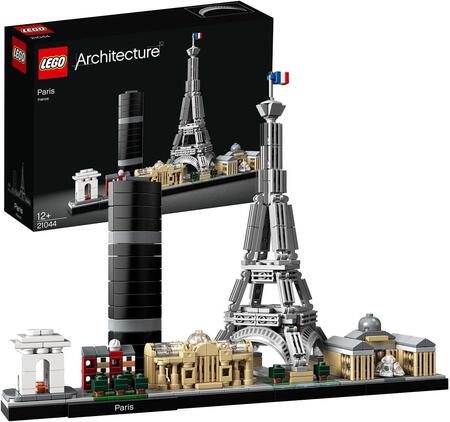 Lego Architecture Paris Set con Torre Eifell e museo del Louvre - 21044 - 12+