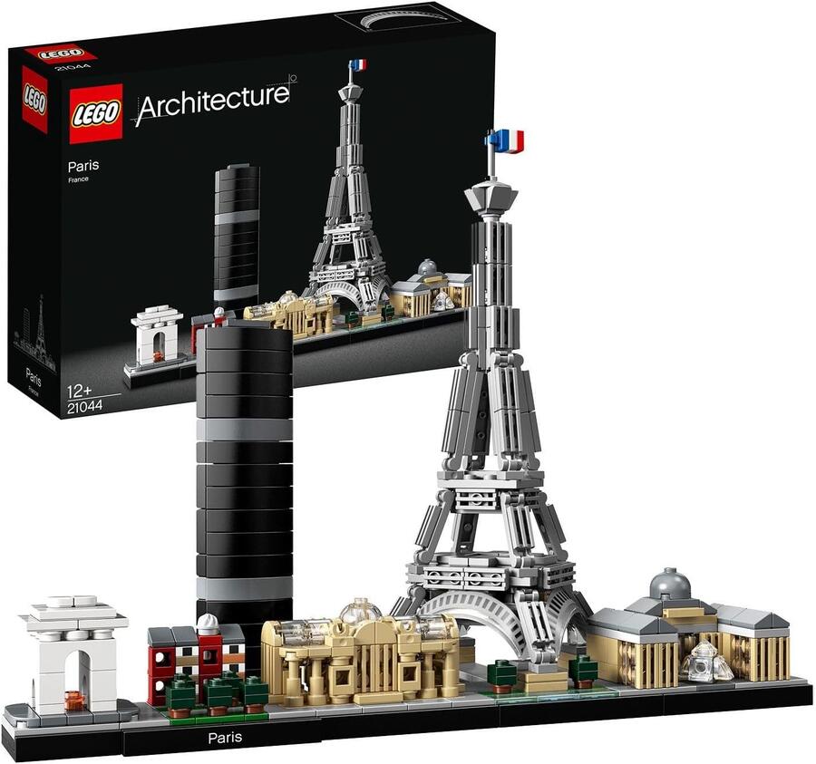 Lego Architecture Paris Set con Torre Eifell e museo del Louvre (scatola lievemente rovinata) - 21044 - 12+