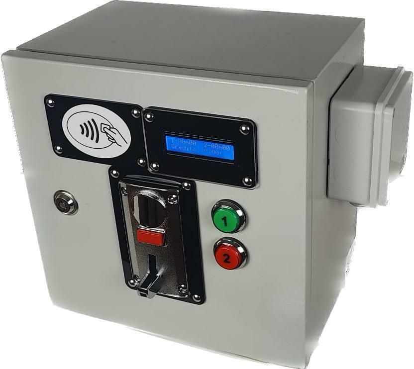 Coin Acceptor + RFID Reader for 2 Machines with N.A. Contact