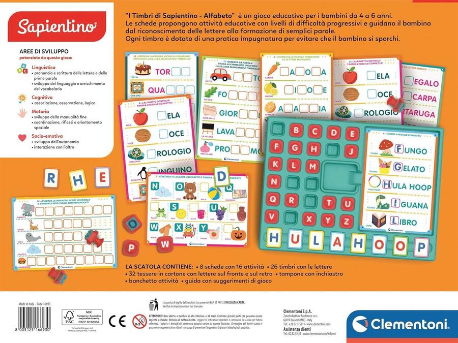 Sapientino I TimbriAlfabeto - Clementoni - 16693 - 4/6 anni