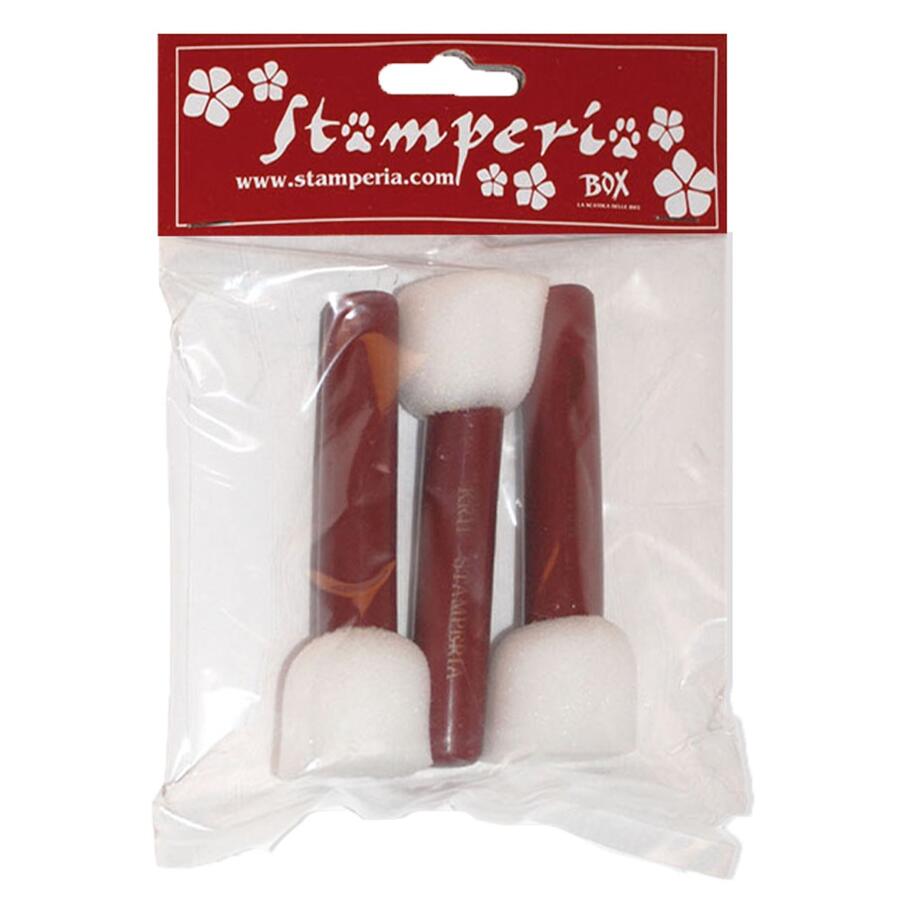 Conf 3 pennelli spugna piccoli