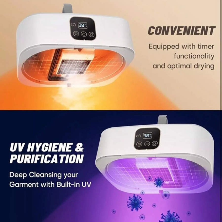 ASCIUGATRICE CON TELECOMANDO ELETTRICO PORTATILE ASCIUGA BIANCHERIA PIEGHEVOLE 