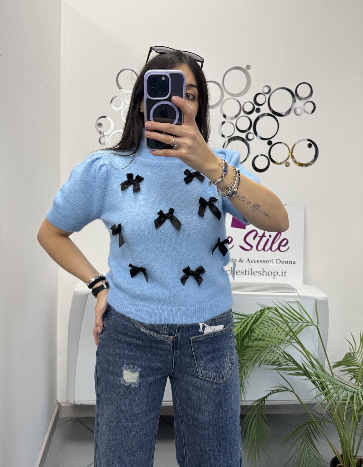 NOVITÀ Pull fiocchetti manica corta