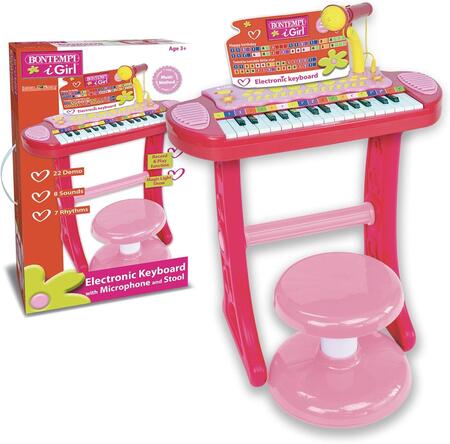 Tastiera giocattolo Elettronica 31 tasti con microfono e accessori - Bontempi - 133671 - 3+