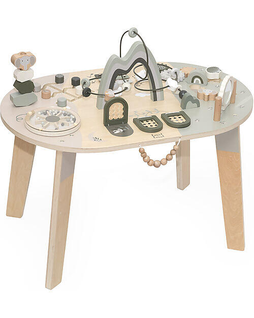 Tavolo Ovale Multiattività in Legno FSC – Colore Oliva