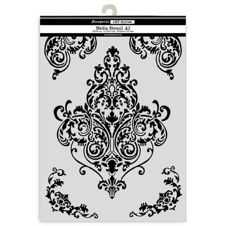 Big Stencil spesso A3 - Fregi e angoli