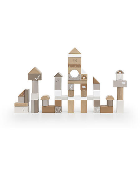 Blocchi Impilabili in Legno FSC – 50 Pezzi - Colori assortiti