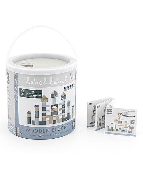 Blocchi Impilabili in Legno FSC – 50 Pezzi - Colori assortiti