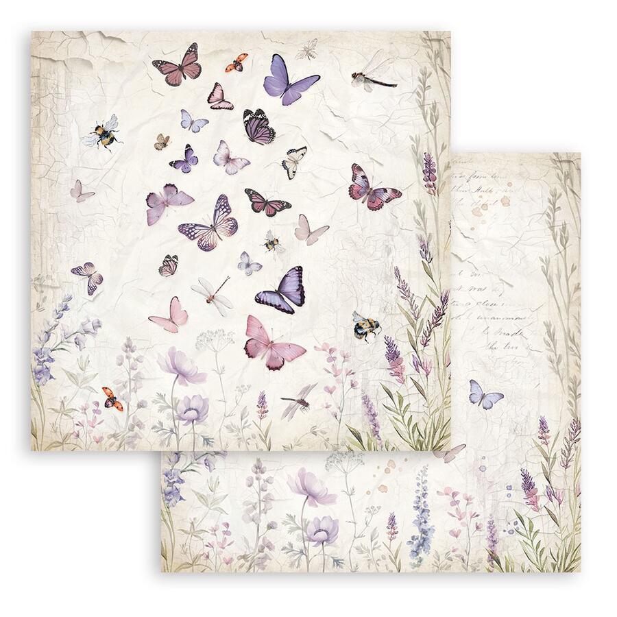 Blocco 10 fogli 20,3 x 20,3 Double Face Lavender