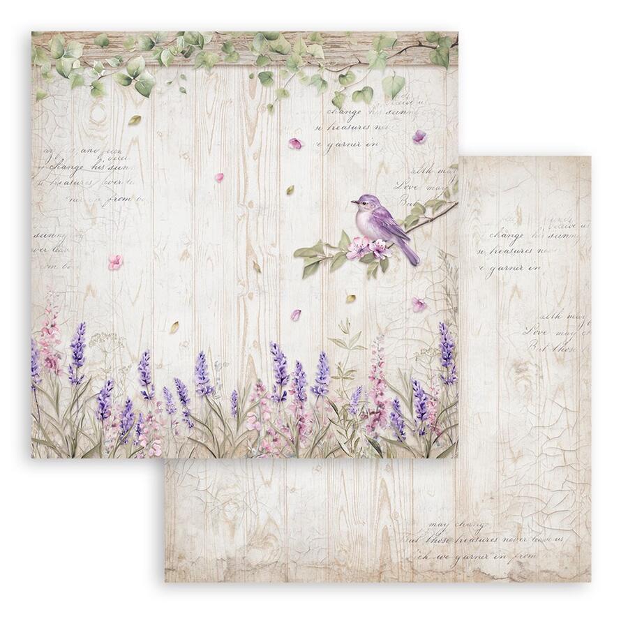 Blocco 10 fogli 20,3 x 20,3 Double Face Lavender