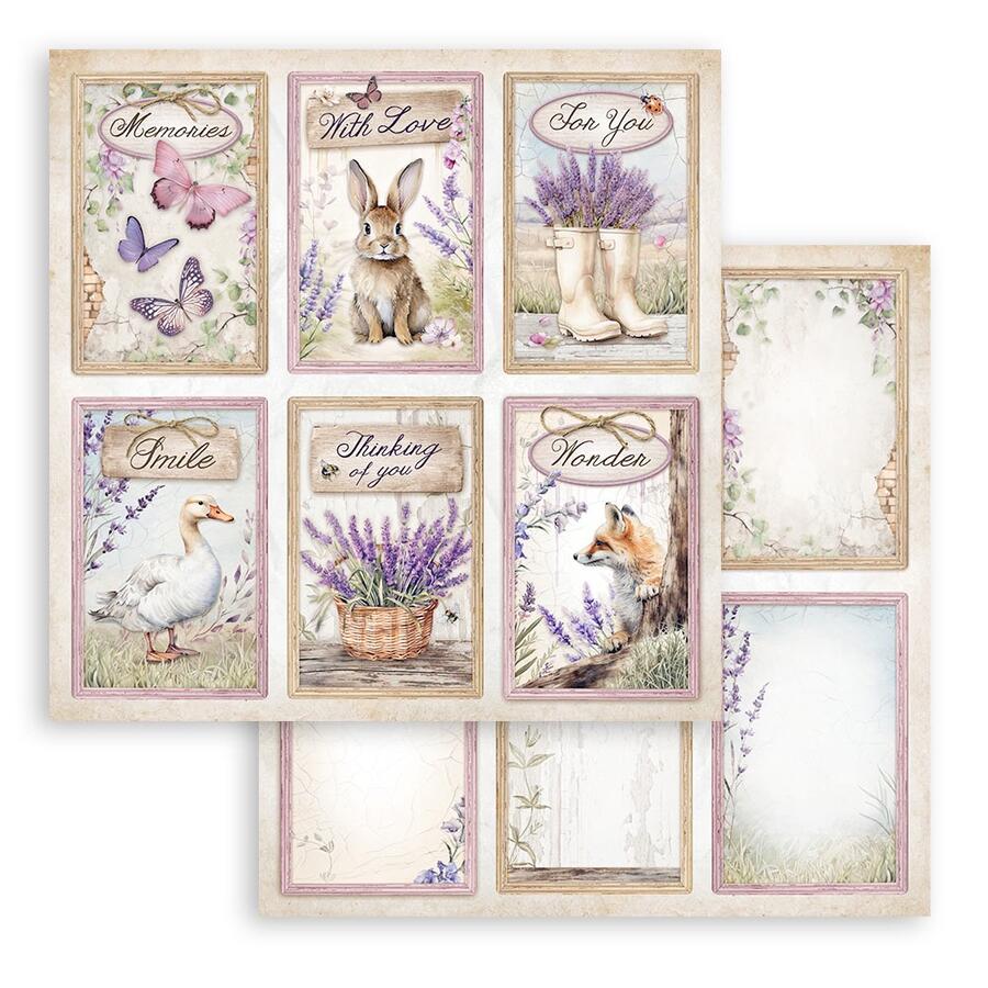 Blocco 10 fogli 20,3 x 20,3 Double Face Lavender