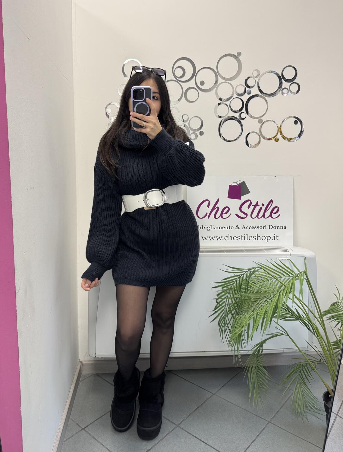 NOVITÀ Abito/maxi pull dolcevita a costine