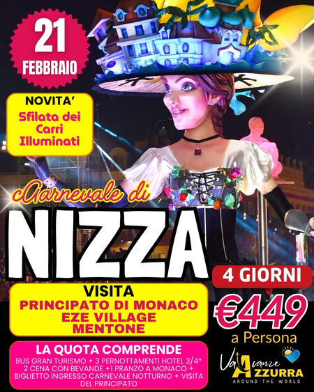 21 FEBBRAIO 2026 CARNEVALE DI NIZZA