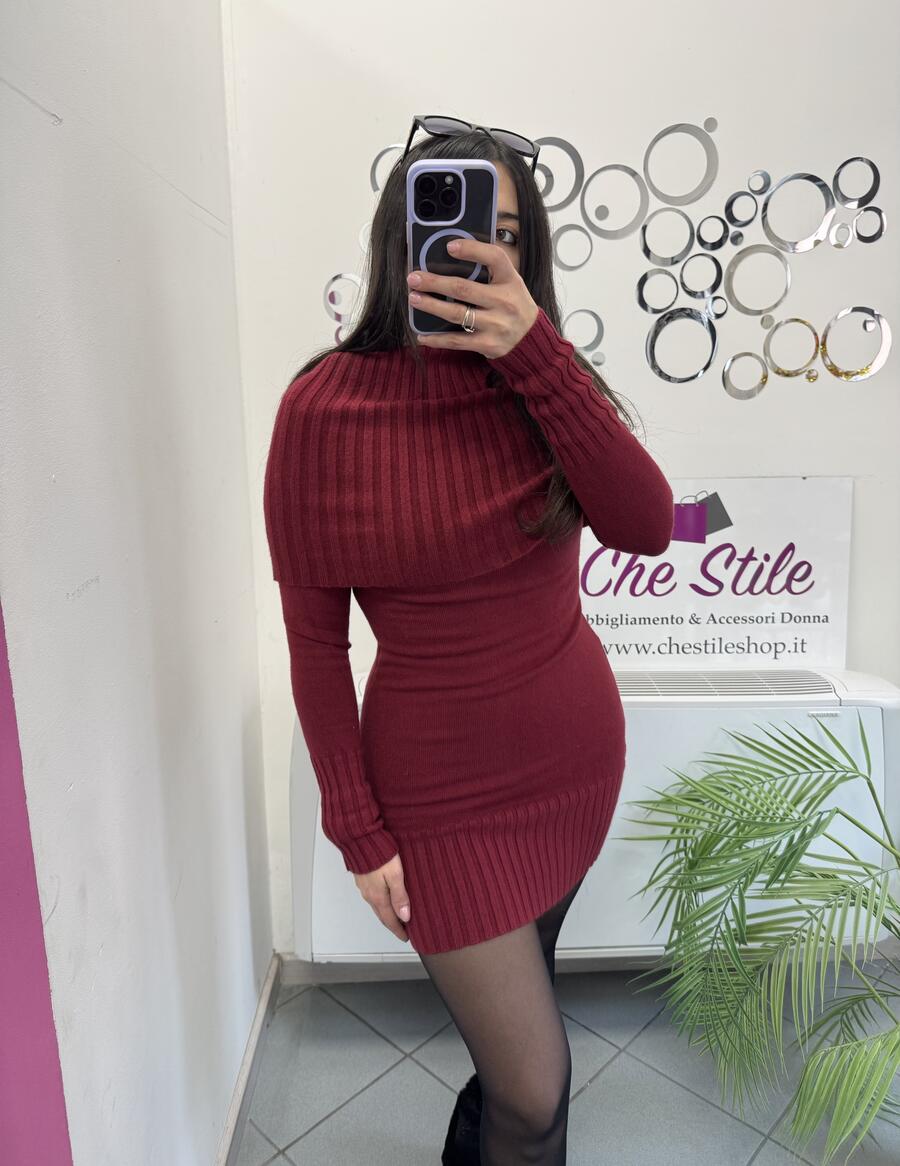 NOVITÀ Abito in maglina collo ad anello