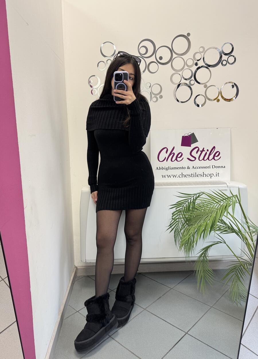 NOVITÀ Abito in maglina collo ad anello